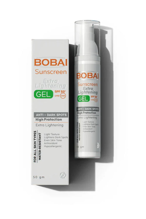 Bobai Sunscreen Extra Lightening gel spf 50 واقي الشمس المفتح من بوباي