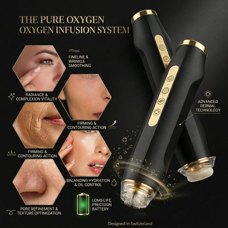 جهاز الأكسجين 4 في 1 (Oxygen Bubble Pen) | عيادة تنظيف المسام وتجديد الخلايا في منزلك