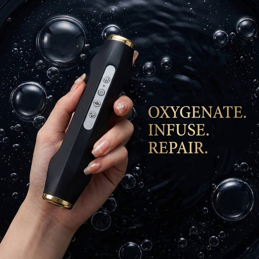 جهاز الأكسجين 4 في 1 (Oxygen Bubble Pen) | عيادة تنظيف المسام وتجديد الخلايا في منزلك