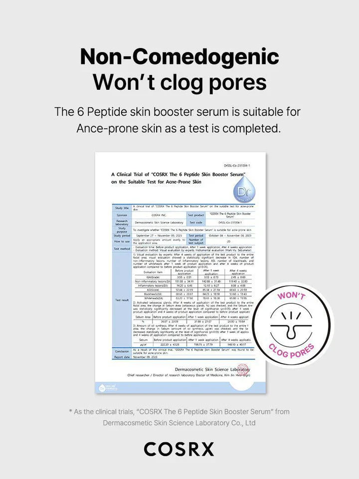 Cosrx The 6 peptide  تونر و سيروم الـ 6 ببتيدات | تجديد شامل للجلد | علاجي لكافة مشاكل الجلد