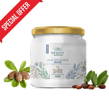 ماسك الشعر بزيت الجوجوبا و زبدة الشيا 300 جم   infinity naturals