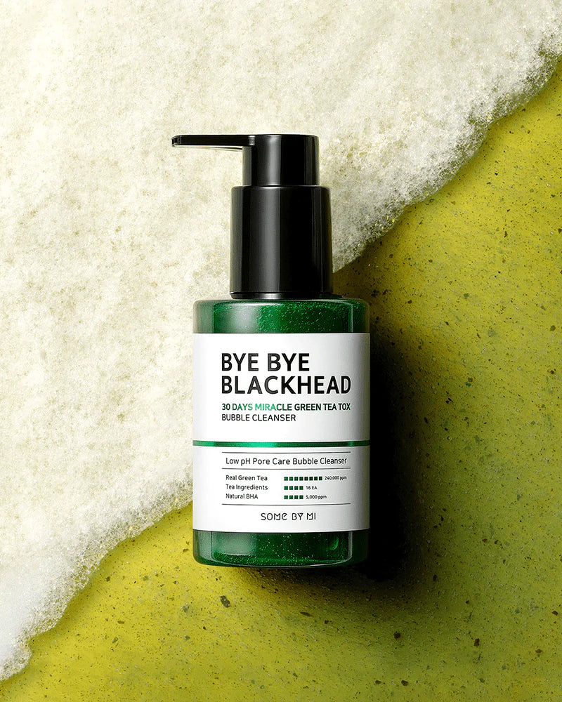 Some By Mi Bye Bye Blackhead 30 Days Miracle Green Tea Tox Bubble Cleanser 120g