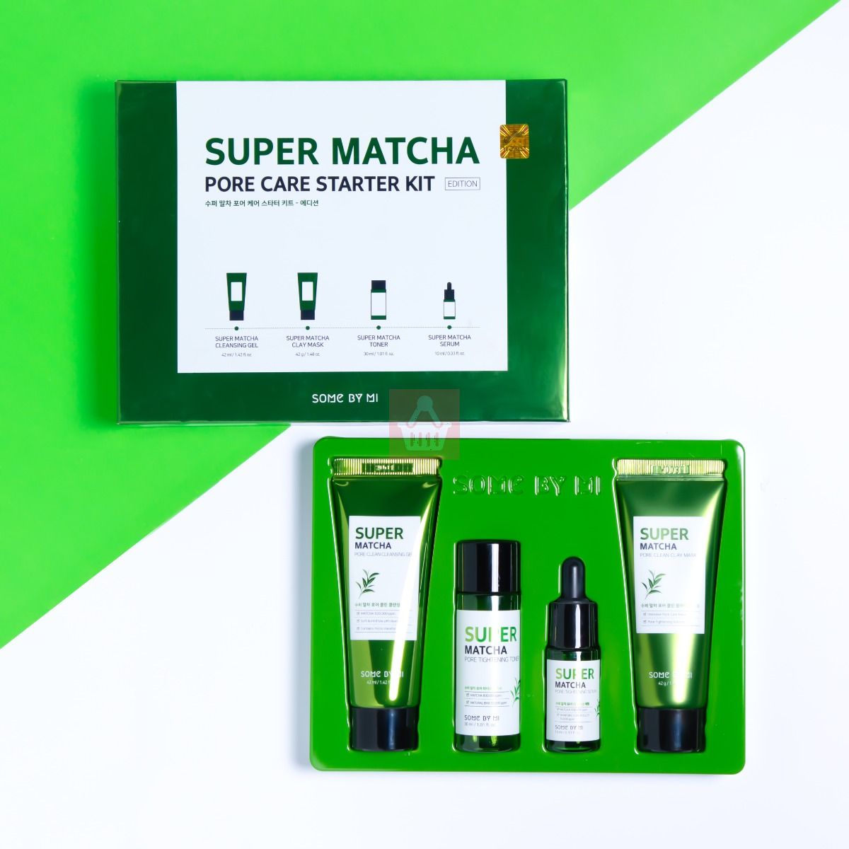 Some by Mi Super Matcha Pore Care Starter Kit المجموعة الكورية الشاملة لتصغير المسام و تنظيفها